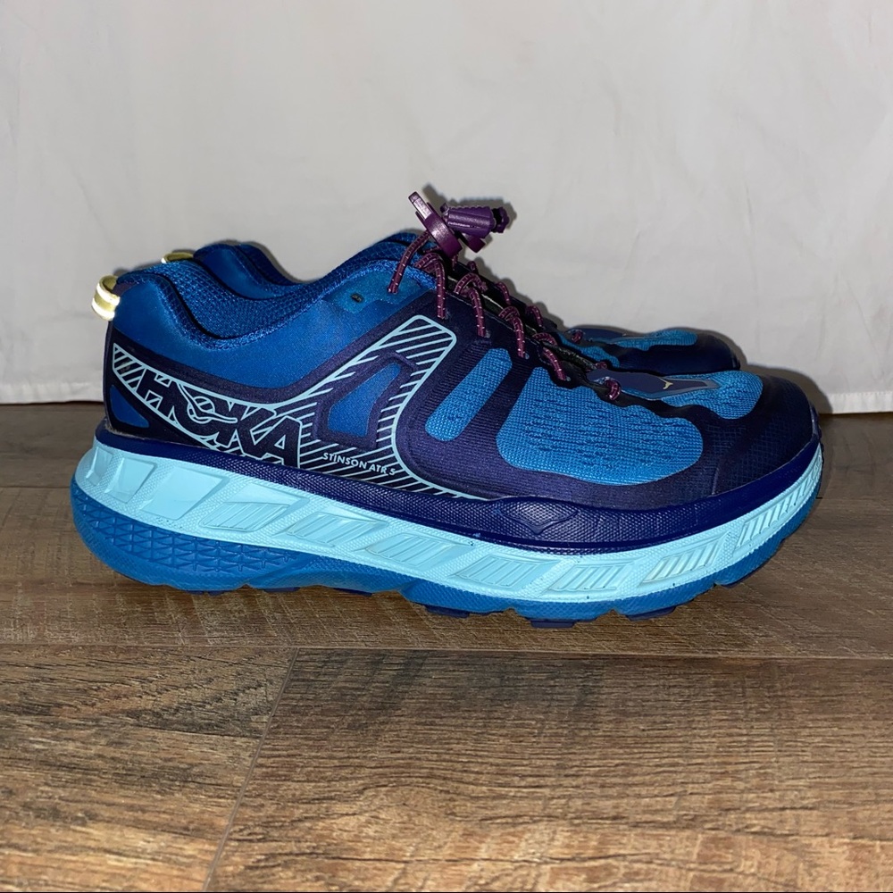 HOKA ONE ONE Stinson ATR 5 Women’s Trail Running Athletic Shoes Size 8 US Blue